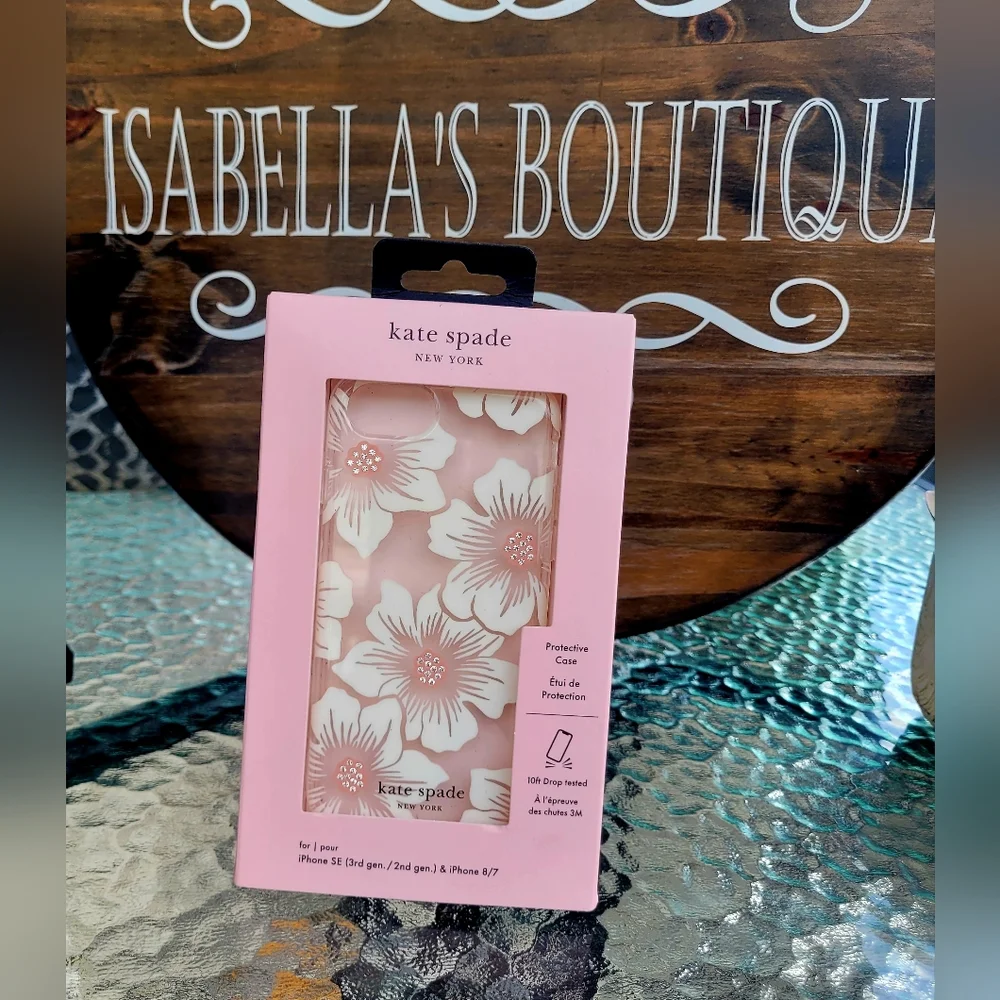 Kate Spade White and Pink Floral Phone Case - Picture 3 of 7